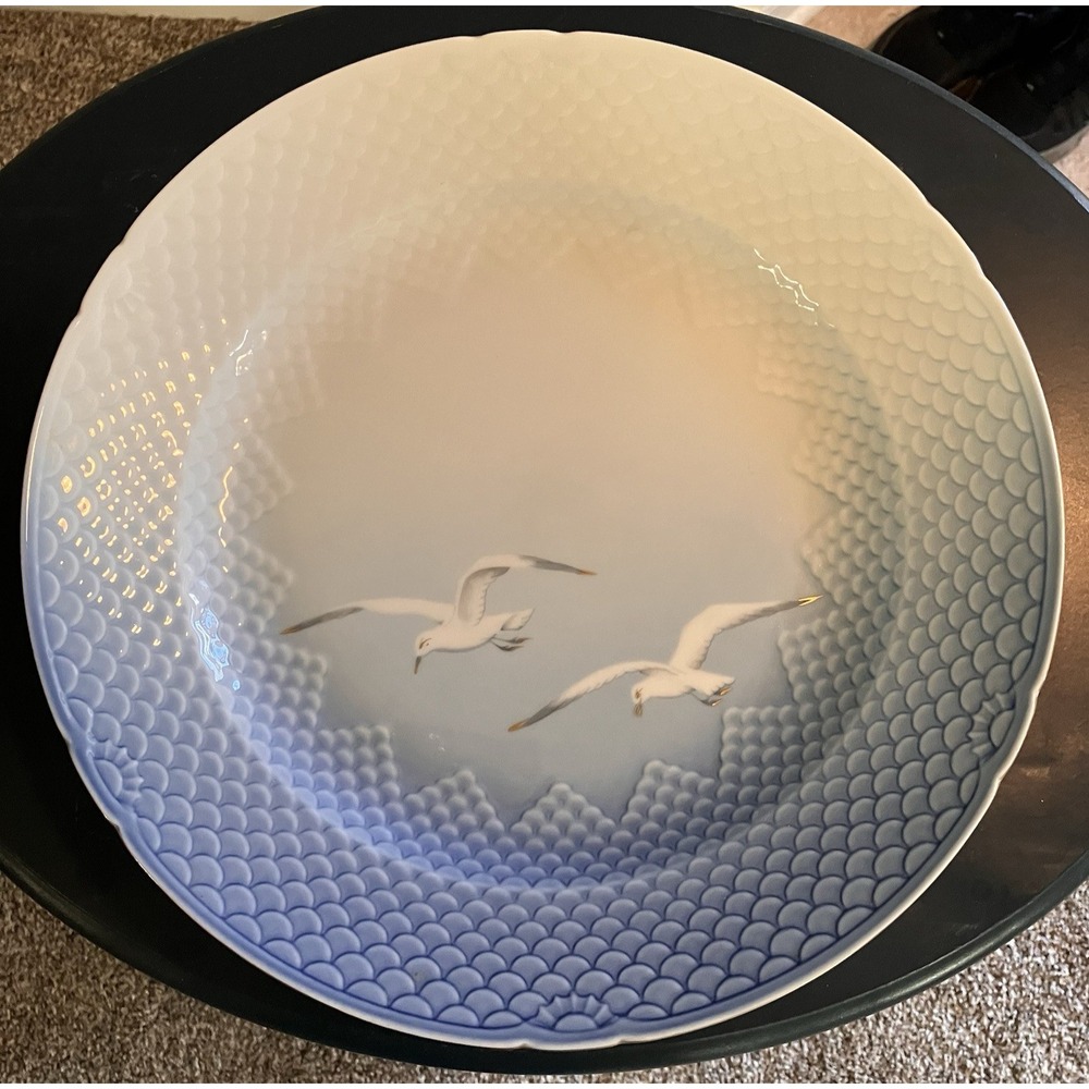 Vintage Bing & Grondahl B&G 1952-1957 Seagull 12 5/8" Round Serving Meat Platter